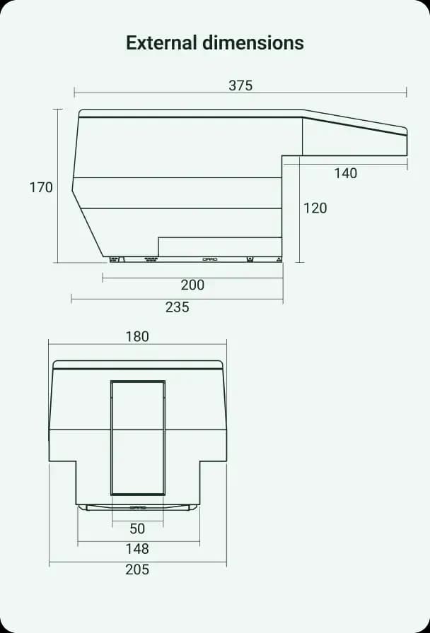 Dimensioni esterne
