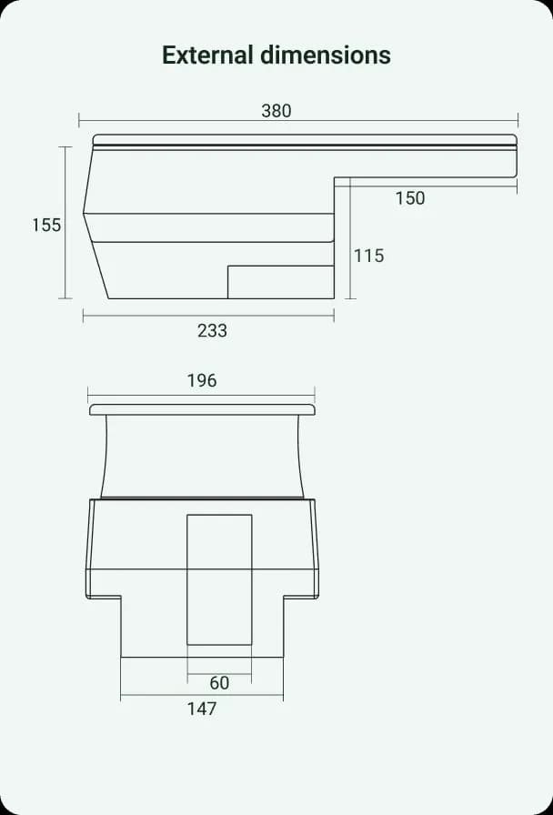 Dimensioni esterne